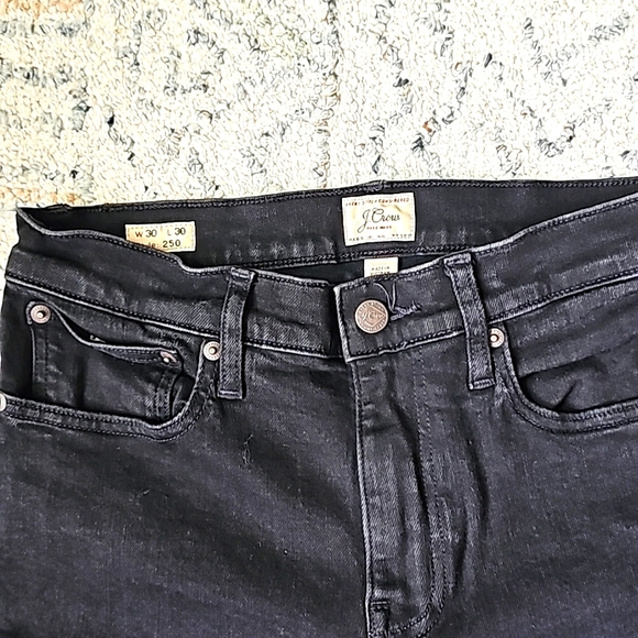 J.Crew midrise skinny jean in black denim Size 30 x 30 - Picture 2 of 3